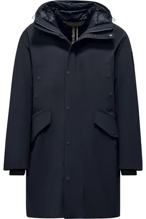 Bomboogie Homme, Manteaux, Bleu, Taille: M Parka à Double Capuche