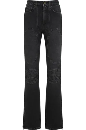 Jean Paul Gaultier Femme, Jeans, Noir, Taille: W25 Jean en Coton Noir Aw24