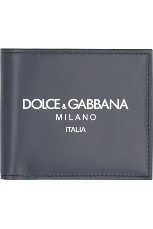 Dolce & Gabbana Homme, Accessoires, Bleu, Taille: ONE Size Portefeuille à rabat en cuir de veau