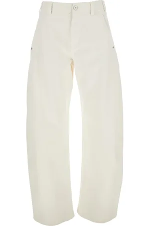 Brunello Cucinelli Femme, Jeans, Blanc, Taille: 36 FR Jean blanc en coton avec patch logo