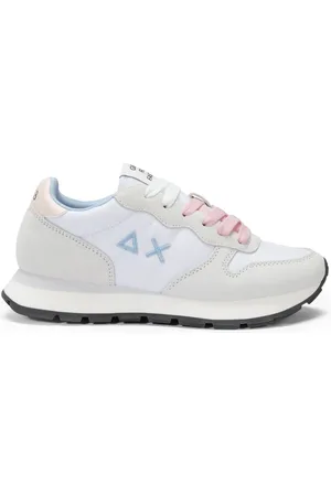 sun68 Femme, Chaussures, Blanc, Taille: 39 EU Baskets Blancs en Daim et Tissu