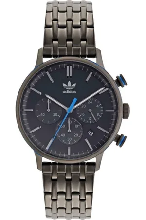 adidas Homme, Accessoires, Gris, Taille: ONE Size Montre grise en acier inoxydable