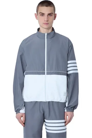 Thom Browne Homme, Vestes, Gris, Taille: L Panel Track Jacket