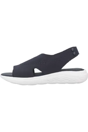 Geox Femme, Chaussures, Bleu, Taille: 38 EU Sandales Plates Élégantes
