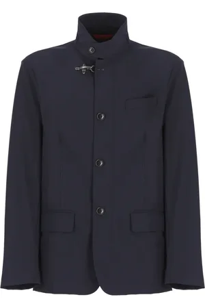 FAY Homme, Vestes, Bleu, Taille: M Veste Bleue avec Col et Poches