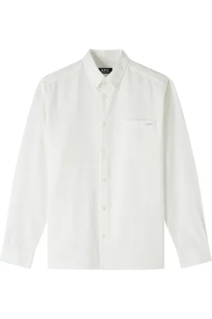 A.P.C. Homme, Chemises, Blanc, Taille: L Mateo Logo Shirt