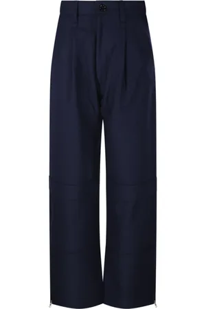Ami Femme, Pantalons, Bleu, Taille: 36 FR Pantalon Cargo Bleu Marine