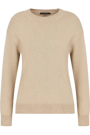 Armani Exchange Femme, Pulls, , Taille: 40 FR Pull Doré à Manches Longues et Épaules Tombantes