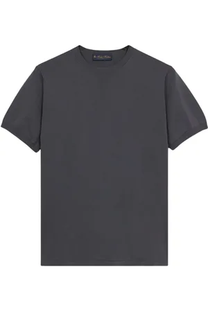 Brooks Brothers Homme, Pulls, Gris, Taille: L Pull court manches courtes en coton Mako gris foncé