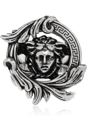 VERSACE Unisex, Accessoires, Gris, Taille: 62 MM Bague avec motif tête de Méduse