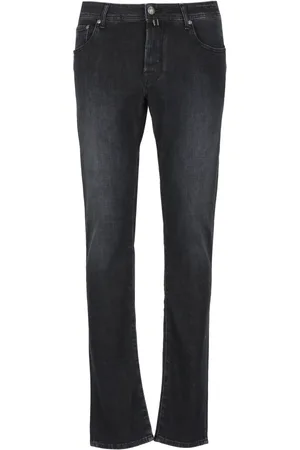 Jacob Cohen Homme, Jeans, Noir, Taille: W38 Jean en Coton Noir avec Patch Logo