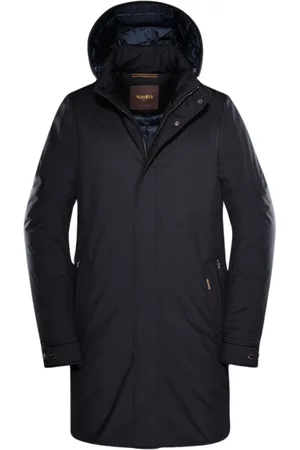 MOORER Homme, Manteaux, Bleu, Taille: XL Manteau Lisse de la Ligne Acqua avec Duvet d