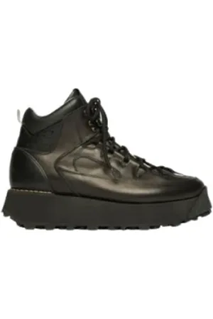 Acne Studios Femme, Sport, Noir, Taille: 40 EU Bertrand Leather Trekking Bottes