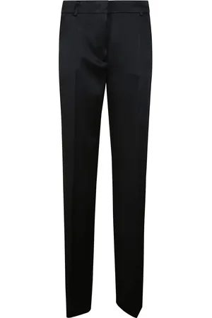 Alberta Ferretti Femme, Pantalons, Noir, Taille: 38 FR Pantalon noir en mélange de soie avec fermeture éclair