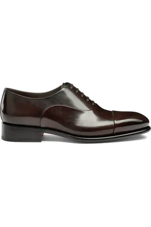 santoni Homme, Chaussures, Brun, Taille: 44 EU Oxford en cuir à lacets