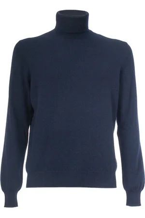 Gran Sasso Homme, Pulls, Bleu, Taille: 3XL Pull en Cachemire à Col Roulé