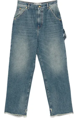 DARKPARK Femme, Jeans, Bleu, Taille: W27 Jean en Denim Bleu Stonewashed avec Détails Déchirés