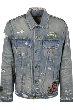 AMIRI Homme, Vestes, Bleu, Taille: M Retro Pegasus Trucker Jacket