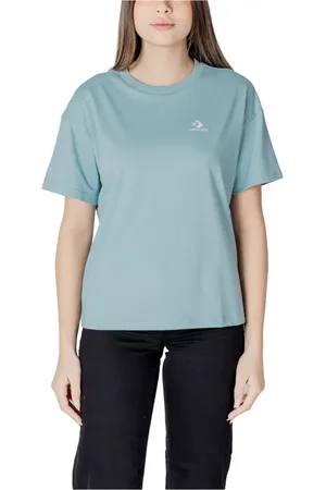 Converse Femme, Tops, Vert, Taille: 38 FR T-shirt en Coton Vert pour Femmes
