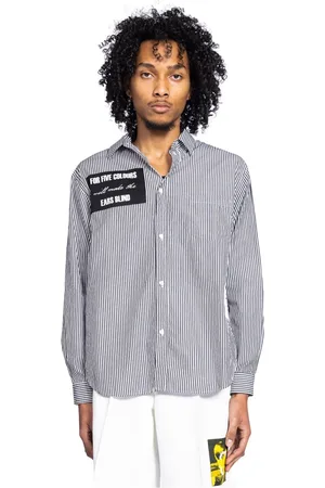 UNDERCOVER Homme, Chemises, Noir, Taille: L Chemise Noire Moderne avec Col Pointu
