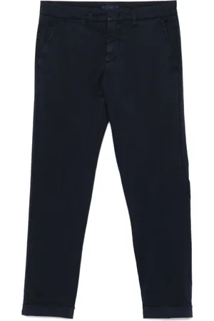 FAY Homme, Pantalons, Bleu, Taille: W32 Pantalon Bleu avec Fermeture Cachée
