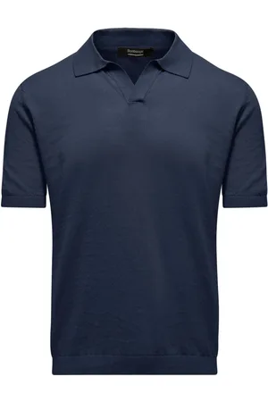 Bomboogie Homme, Pulls, Bleu, Taille: M Linen and cotton sweater with collar