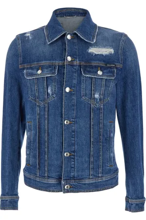 Dolce & Gabbana Homme, Vestes, Bleu, Taille: L Veste en jean pour homme