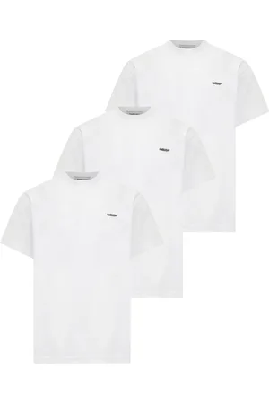 AMBUSH Femme, Tops, Blanc, Taille: 34 FR T-shirts col rond blancs avec logo