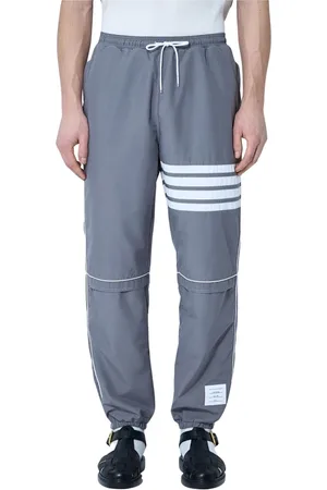 Thom Browne Homme, Pantalons, Gris, Taille: M Pantalon de Piste Ripstop à Quatre Barres