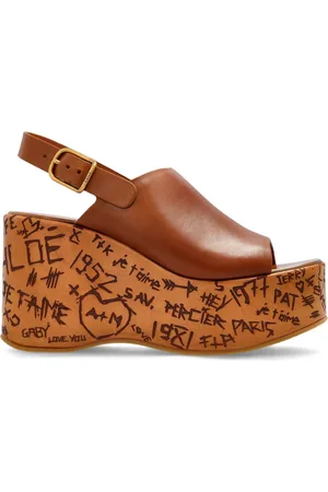 Chloé Femme, Chaussures, Brun, Taille: 39 EU Sandales compensées Maxime
