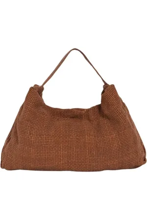 MALABABA Femme, Sacs, Brun, Taille: ONE Size Sac de magasinage en cuir tressé à la main