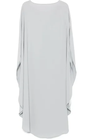 GIANLUCA CAPANNOLO Femme, Robes, Gris, Taille: 40 FR Elegant V-Neck Draped Sleeve Dress