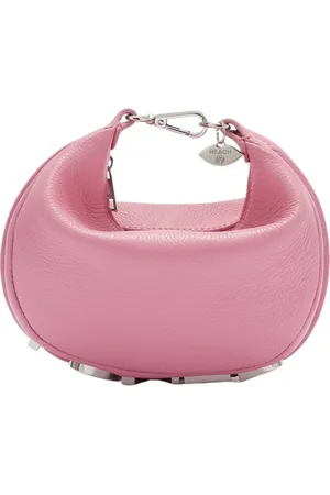 Silvian Heach Femme, Sacs, Rose, Taille: ONE Size Sac Hobo en Cuir avec Lettrage Métallique