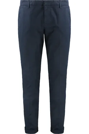 Dondup Homme, Pantalons, Bleu, Taille: W30 Pantalon en coton avec revers aux chevilles