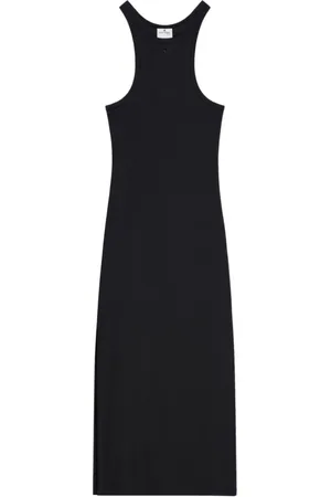 Courrèges Femme, Robes, Noir, Taille: 40 FR Robe Noire en Maille avec Logo Brodé