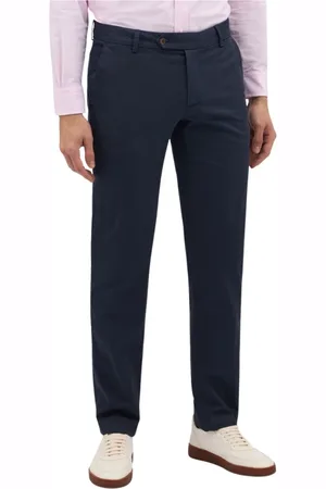 Brooks Brothers Homme, Pantalons, Bleu, Taille: W42 Chinos en Coton Stretch Marine