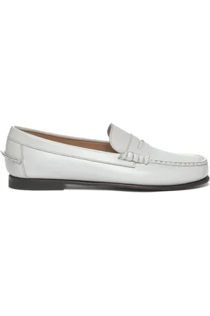 SEBAGO Femme, Chaussures, Blanc, Taille: 38 1/2 EU Mocassins Penny à bande de cuir