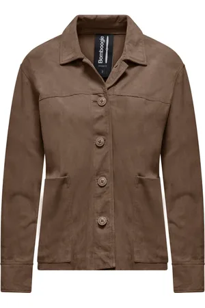 Bomboogie Femme, Vestes, Brun, Taille: 40 FR Midy Leather Jacket