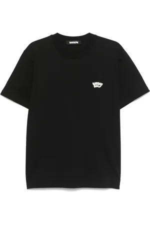 BARROW Homme, Tops, Noir, Taille: L T-shirt Noir Col Rond Impression 3D