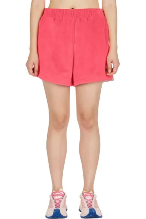 Moncler Femme, Shorts, Rose, Taille: 38 FR Shorts de survêtement en tissu éponge