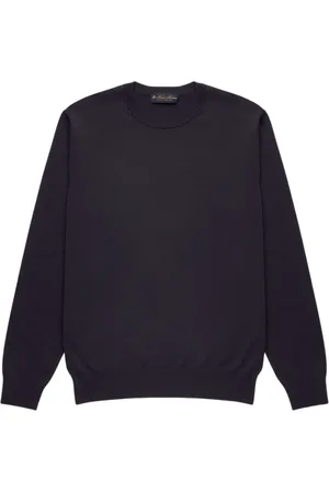 Brooks Brothers Homme, Pulls, Bleu, Taille: XL Pull en Coton Makò