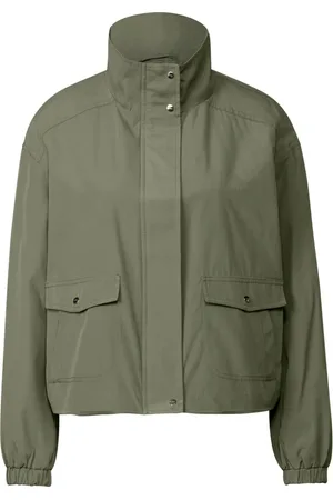 Street one Femme, Vestes, Vert, Taille: 42 FR Veste brillante avec col montant
