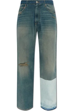 Maison Margiela Homme, Jeans, Bleu, Taille: W32 Jeans avec Effet Délavé