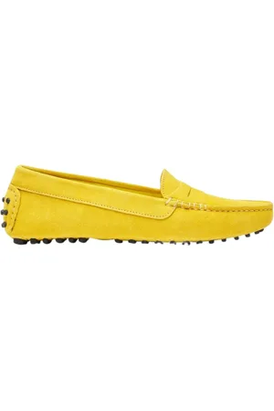 Scarosso Femme, Chaussures, Jaune, Taille: 37 EU Mocassins de conduite en daim jaune
