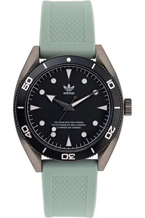 adidas Homme, Accessoires, Vert, Taille: ONE Size Montre Silicone Verte Edition Deux