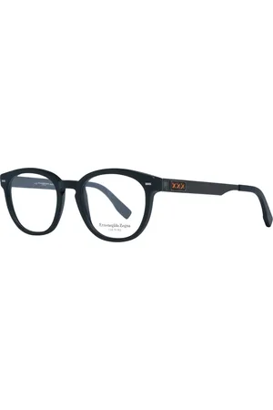 Ermenegildo Zegna Homme, Accessoires, Noir, Taille: ONE Size Montures optiques rondes noires pour hommes