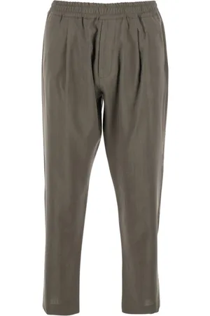 LOW BRAND Homme, Pantalons, Vert, Taille: L Pantalon en laine vert avec taille élastique