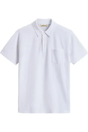 Woolrich Homme, Tops, Blanc, Taille: L Polo Blanc Classique