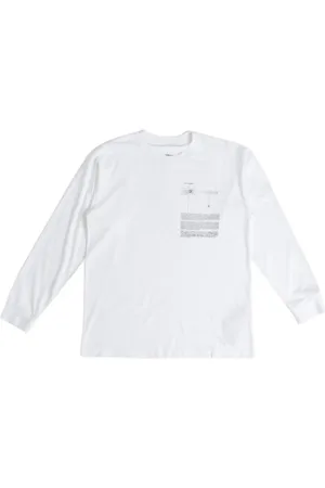 Maison Margiela Homme, Tops, Blanc, Taille: L T-shirt en coton blanc à manches longues