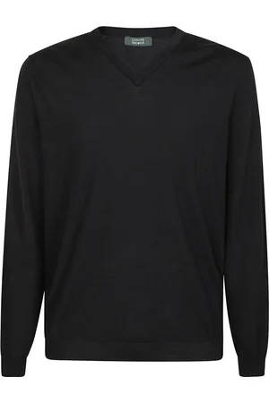 ZANONE Homme, Pulls, Bleu, Taille: 4XL Pull en laine bleu col V